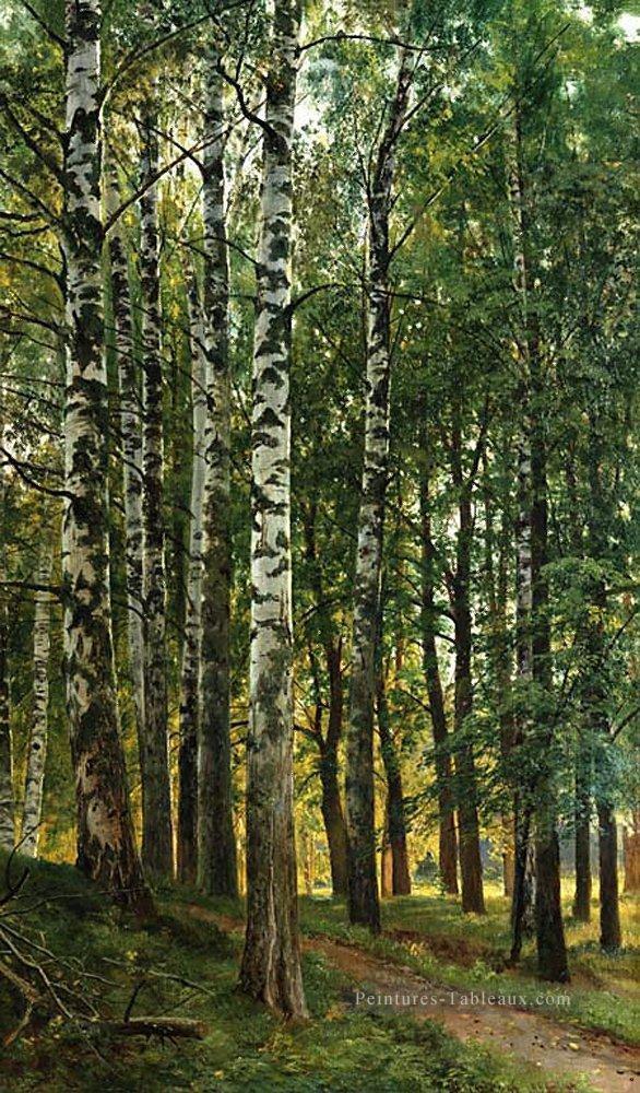 bouleau en 1896 paysage classique Ivan Ivanovitch Peintures à l'huile
